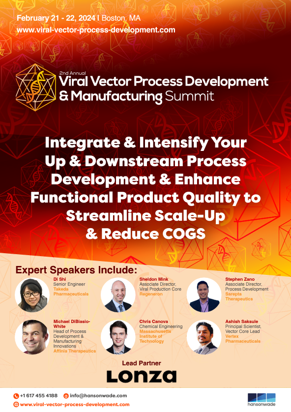 3rd Viral Vector Process Development & Manufacturing Summit - Full Agenda