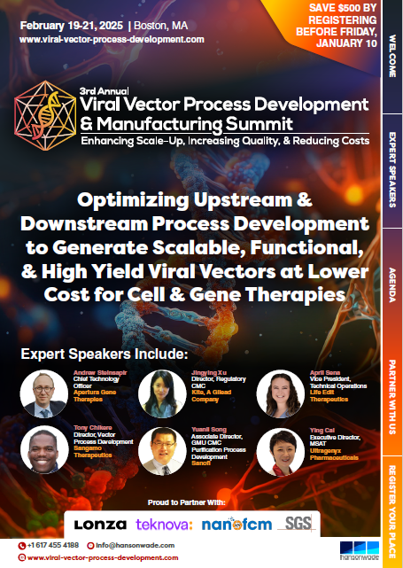 Viral Vector Process Development & Manufacturing - Full Event Guide